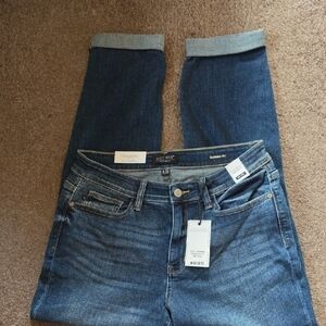 Judy Blue Medium Wash Cuffed Skinny Jeans